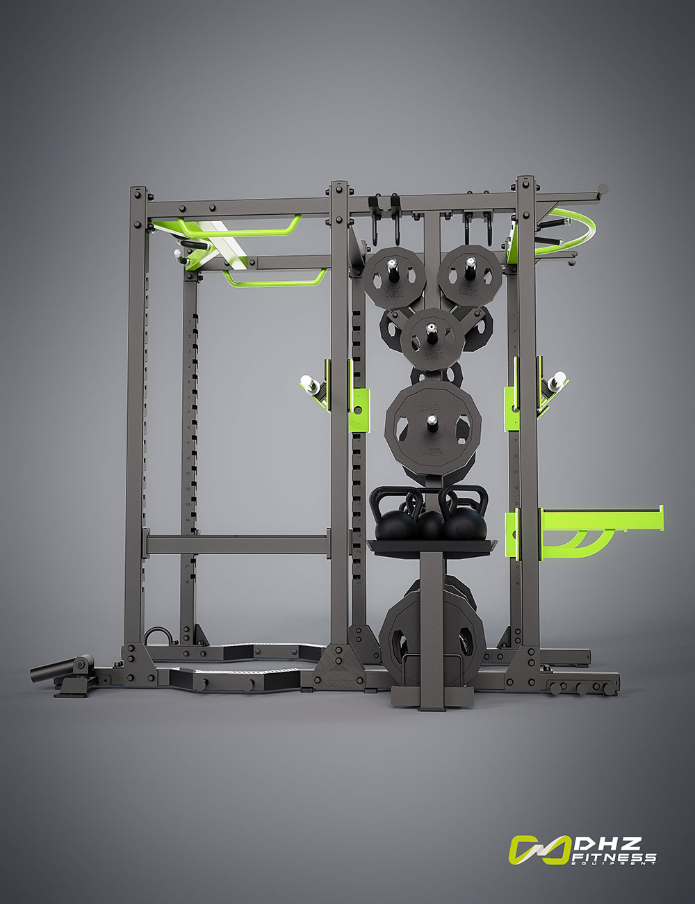 DHZ Fitness Double Power Rack